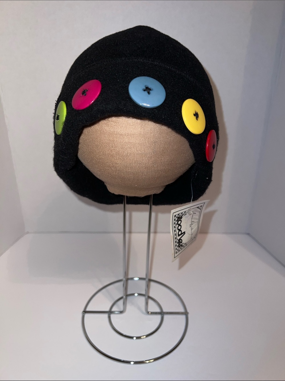 Zoodles Colorful Button Kids Beanie